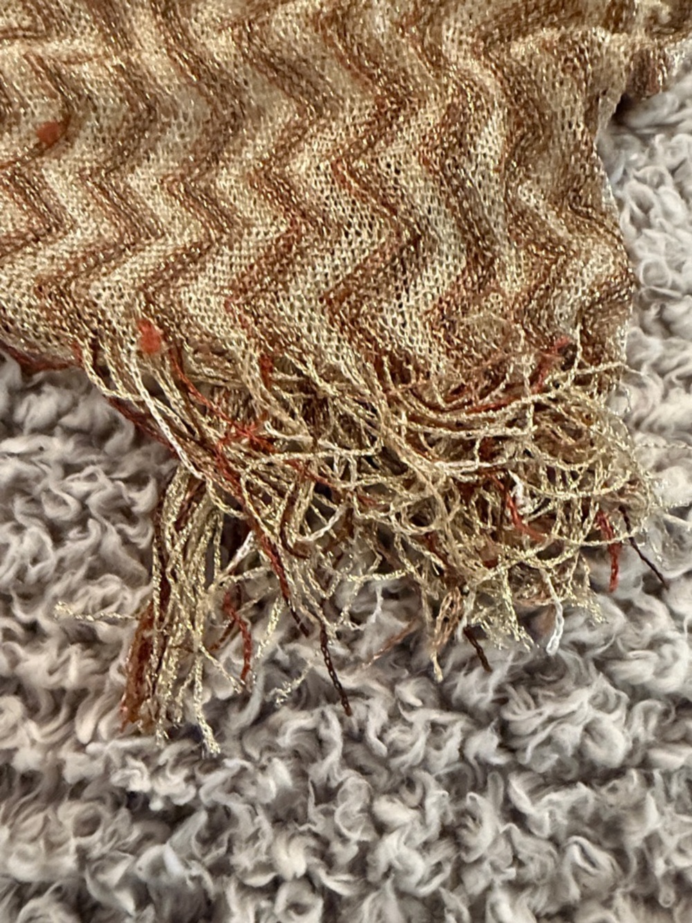 Banana Republic Light Brown Chevron Knit Scarf - Picture 3 of 4